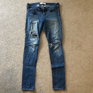 Low Rise Distressed Skinny Jeans